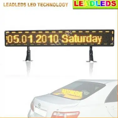 

39 inches USB 16 * 96 pixel car LED display board programmable scroll message signs