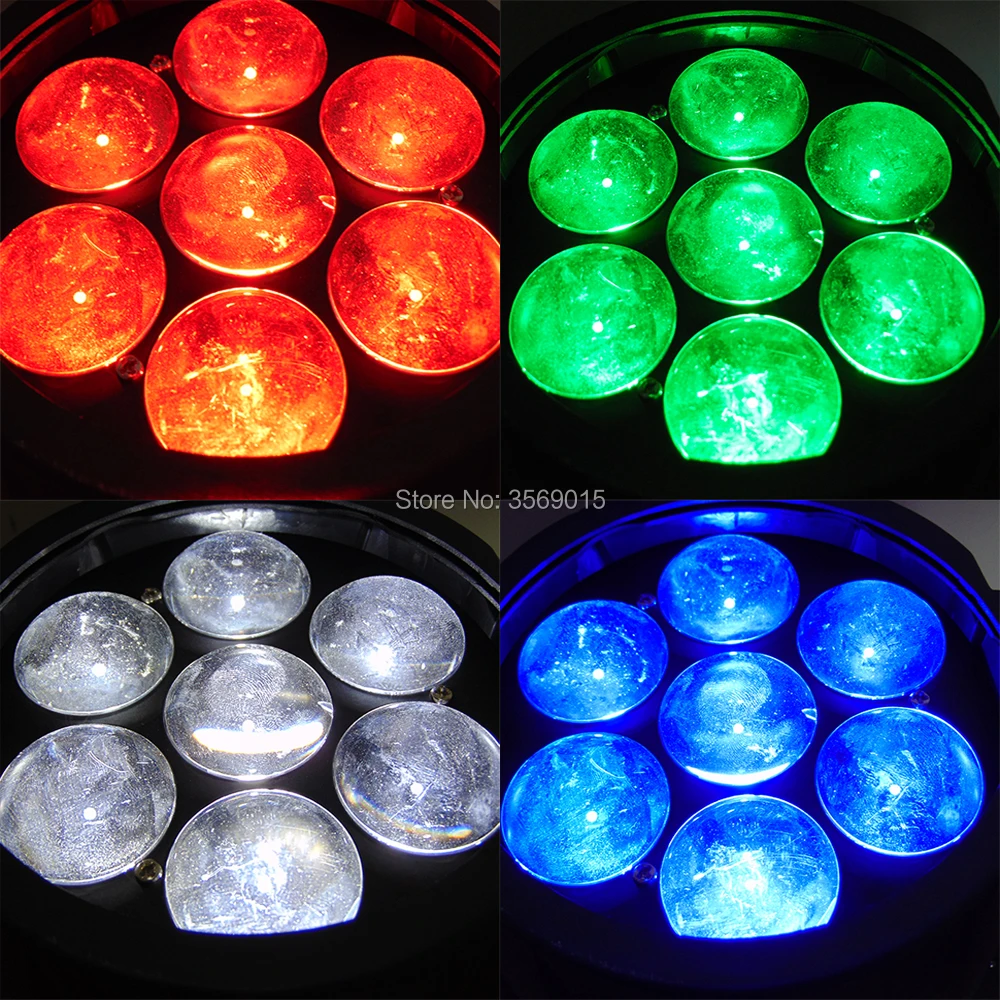 Zoom wash moving head 7x12W RGBW 4in1 LED Mini DJ dmx сценический свет|Эффект освещения сцены| |