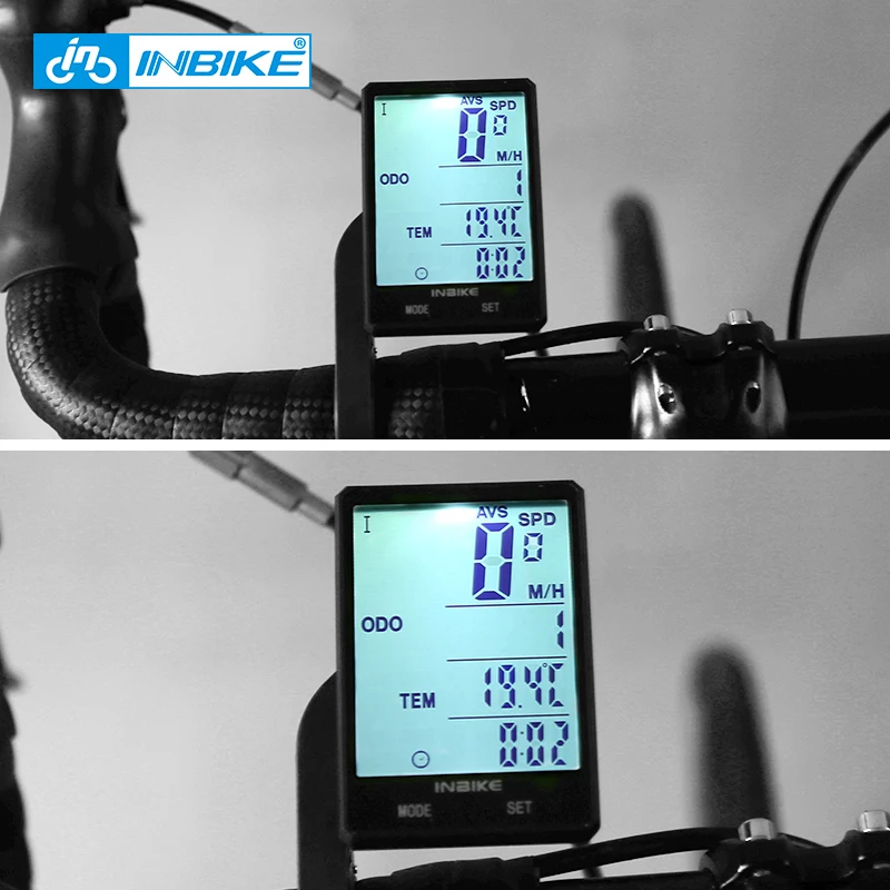INBIKE 2 8 дюймов Большой экран велосипедный компьютер беспроводной непромокаемый