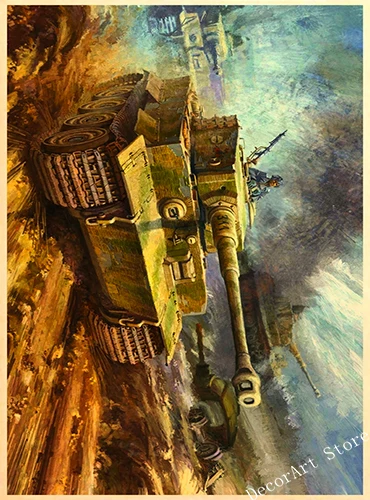 Военный танк CCCP 2 мировая война пропагандистская Картина на холсте винтажные