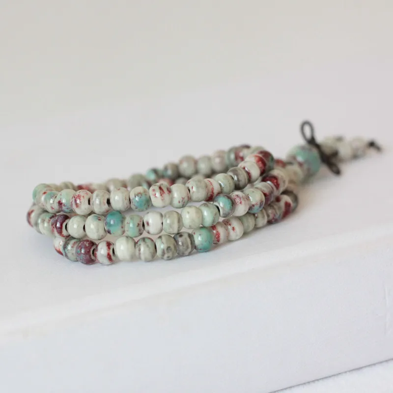 Женский браслет в этническом стиле с бусинами Будды 6 мм | Украшения и аксессуары