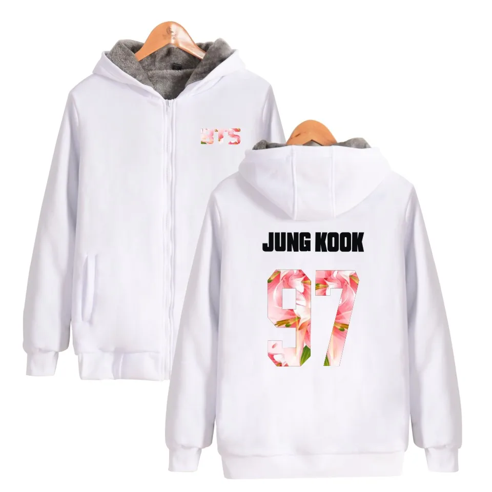 ALIZAZA Kpop bts hoodies for men women bangtan boys album floral letter printed fans supportive o neck sweatshirt plus THICKEN | Мужская