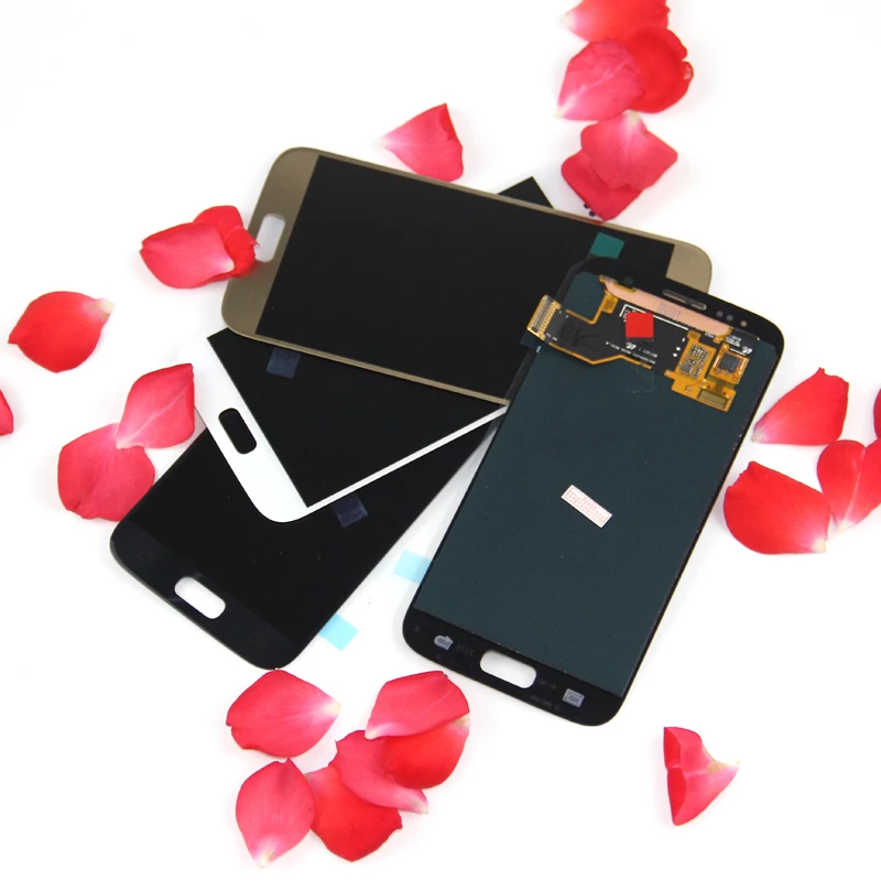 Супер AMOLED LCD для SAMSUNG Galaxy S7 дисплей G930 G930F сенсорный экран дигитайзер черный белый