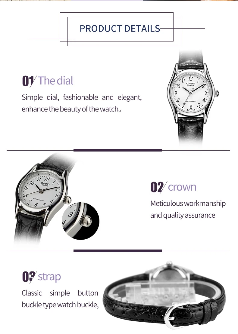 Casio Часы металлическая указка женские часы LTP-1094E-7B