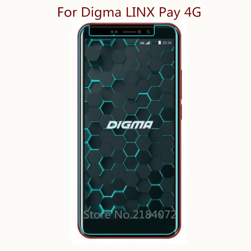 Защитное стекло 9H 2.5D для телефона Digma LINX Pay 4G закаленное смартфона Защитная пленка