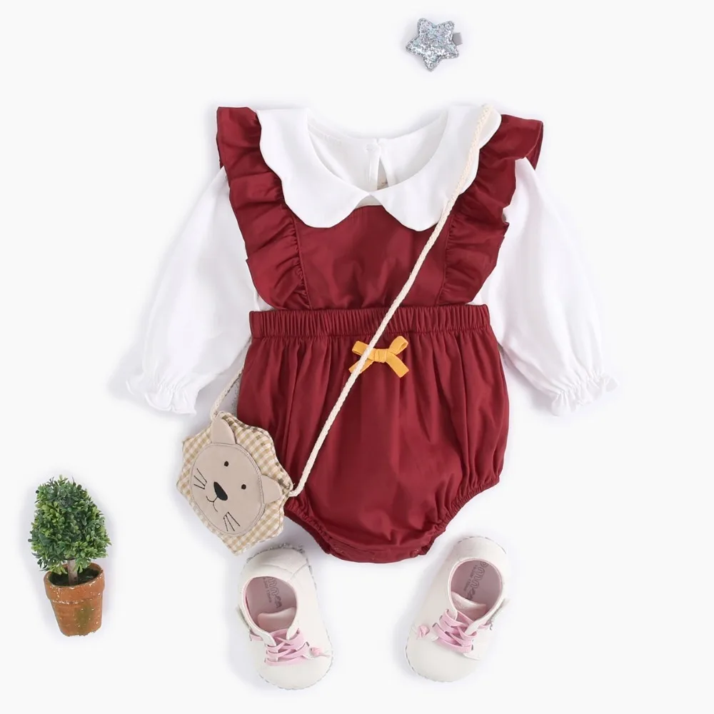 Лето 2019 детская одежда комбинезон без рукавов с рисунком для маленьких девочек