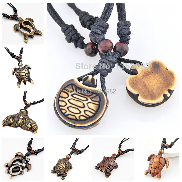 Мужские и женские модные украшения имитация кости яка резьба по дереву Гавайские