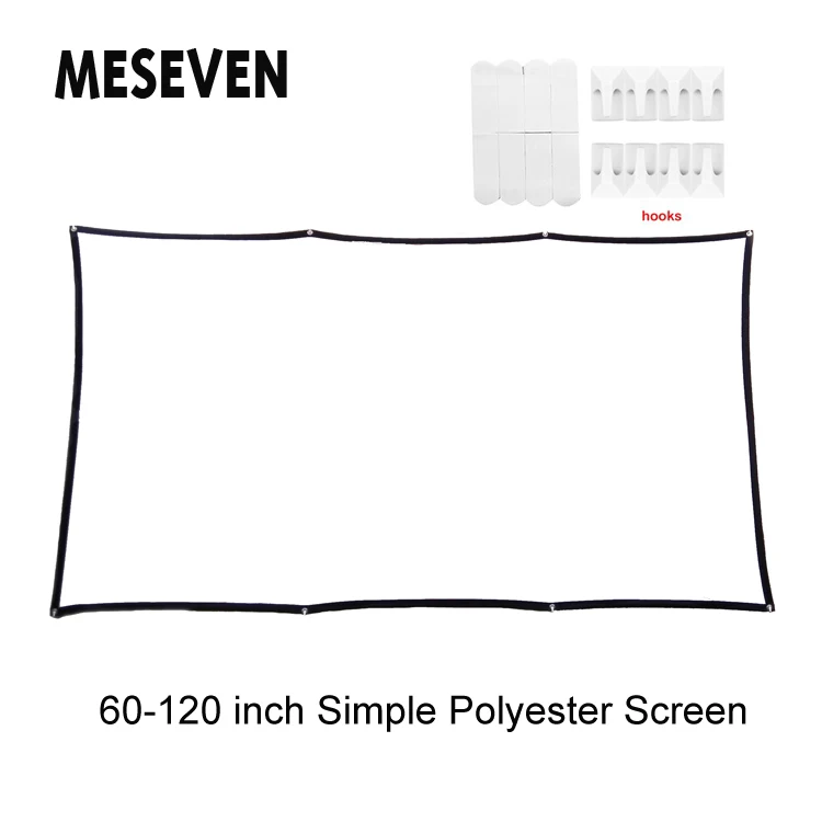 MESEVEN 60-100 Inch 4:3 Outdoor Simple Portable Screen Travel Front &amp Rear Projection White No-crease | Электроника