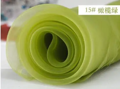 ZENGIA 100x140 см органза, свадебное украшение, шелковая органза ткань для штор/платья, ткань для свадьбы, свадебные вечерние ткани - Цвет: 15