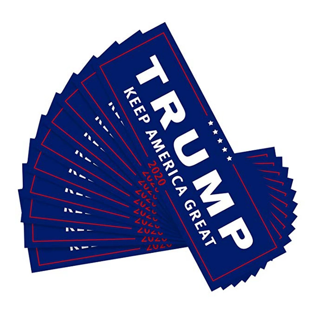Дональд флаг &quotТрамп&quot 2020 с люверсами и 10 шт. бампер наклейки автомобиль для