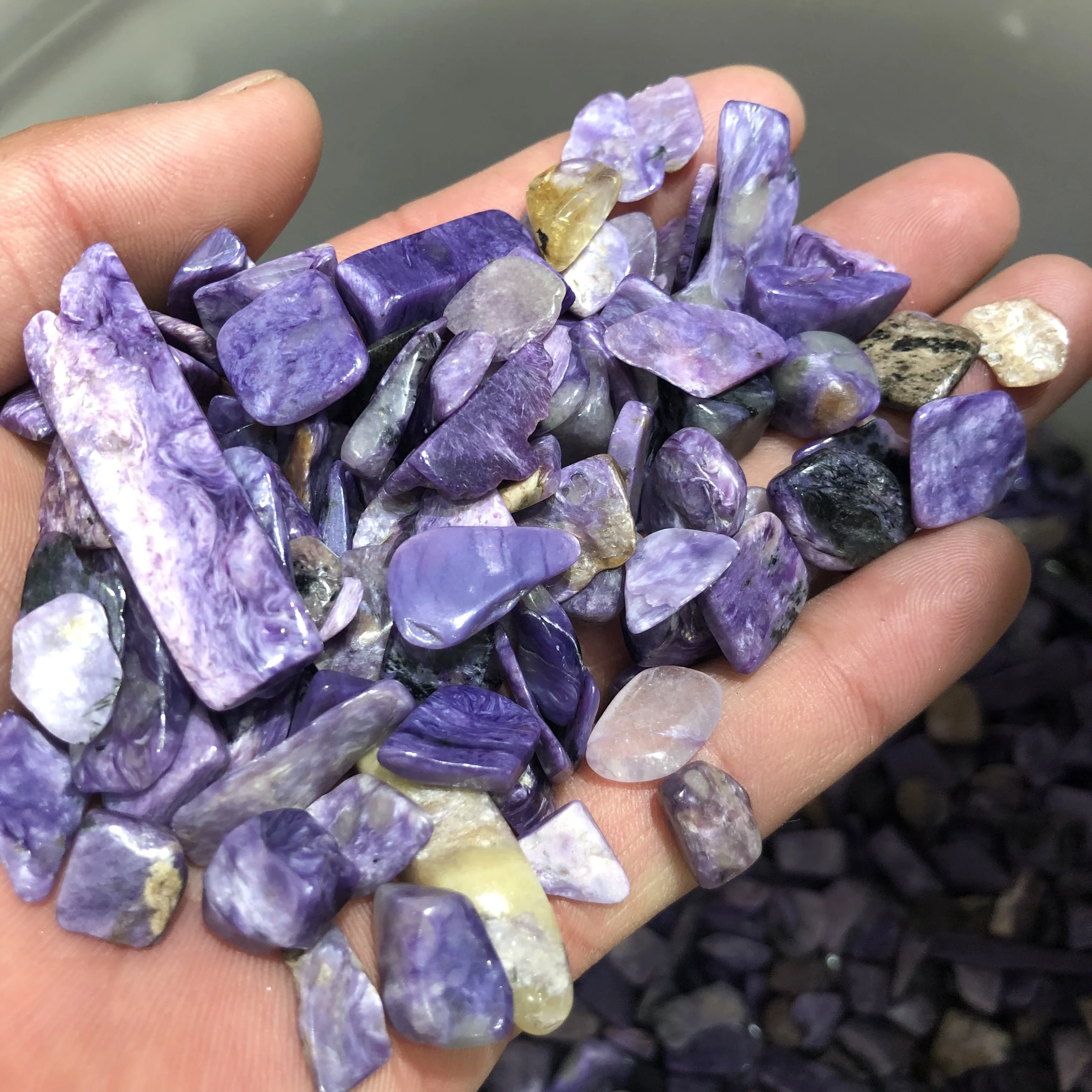 100 г натуральный tombado pedra de cristal roxo charoite Charoite cura|Камни| |