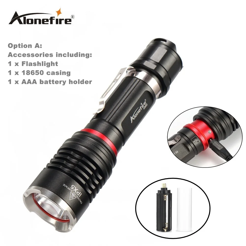 AloneFire X960 мощный фонарь L2 3800lm фонарик для кемпинга питание от литиевой батареи 18650