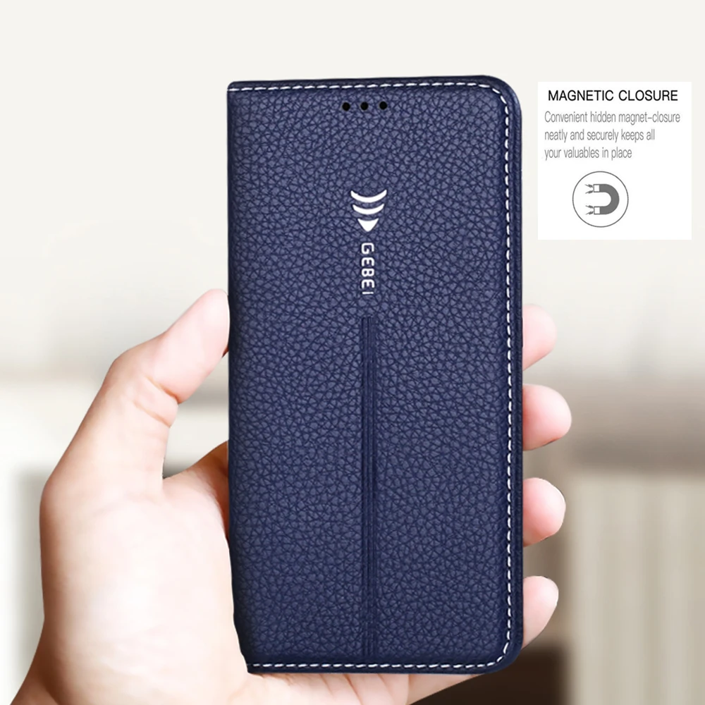 GEBEI Роскошный чехол для Samsung Galaxy S9 Plus из искусственной кожи флип кошелек S9Plus