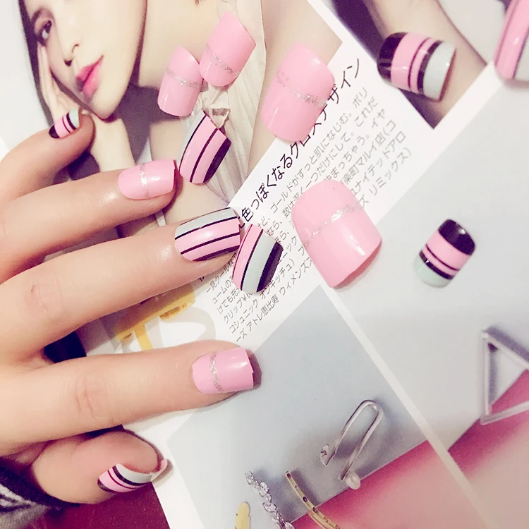 24 шт. товары для дизайна ногтей модный порошок зеленый чистый и свежий поддельные