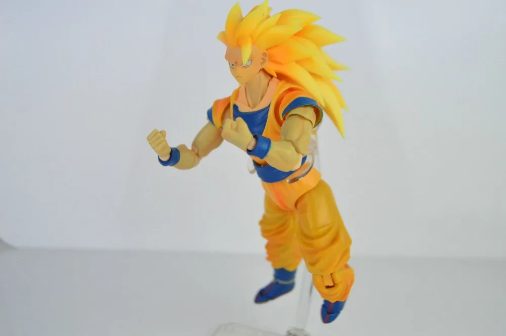 Драконий жемчуг Z Супер Saiya Goku SHF фигурка игрушка SSJ3 Gokon SSJ черные волосы модель