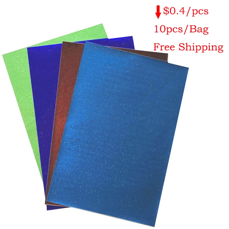 

Pearlescent Scrapbooking Stickers Diy Decor Sparkling Glue Sheets 10pcs/Bag Self Adhesive Crafts 20*30cm