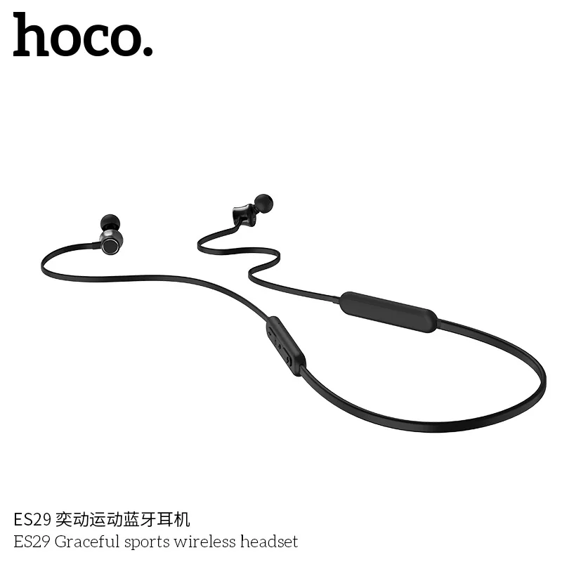 HOCO ES29 Спортивные Bluetooth Наушники Спортивные Беспроводные наушники с микрофоном стерео объемный бас для iOS наушники для андроида