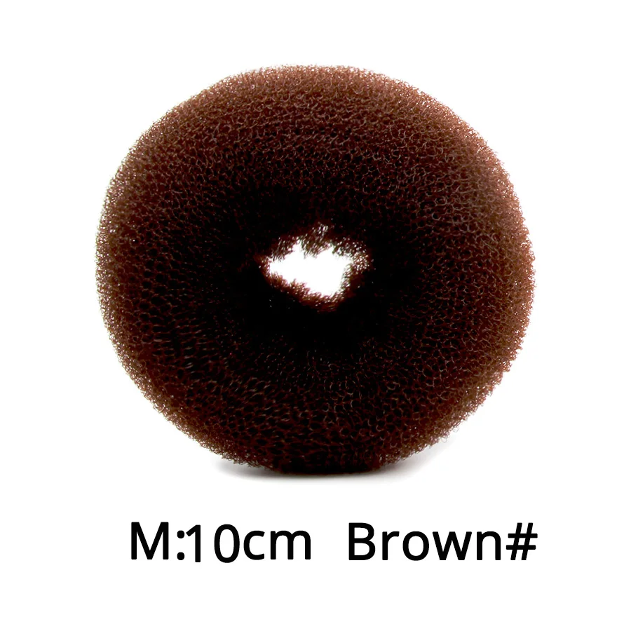 Brown-M Губка для женщин Девушка волос резинка для прически пучок Пончик Формирователь волос производитель 3 размера быстрая лента для формирования прически Magische приспособление для собирания волос в пучок Аксессуары Coiffure - Цвет: Brown-M