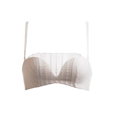 White Bra No Panties Беспроводной сексуальный пуш-ап бюстгальтер для маленькой груди бесшовный бюстгальтер без косточек женский кружевной бюстгальтер и трусики наборы Дамский бюстгальтер нижнее белье - Цвет: White Bra No Panties