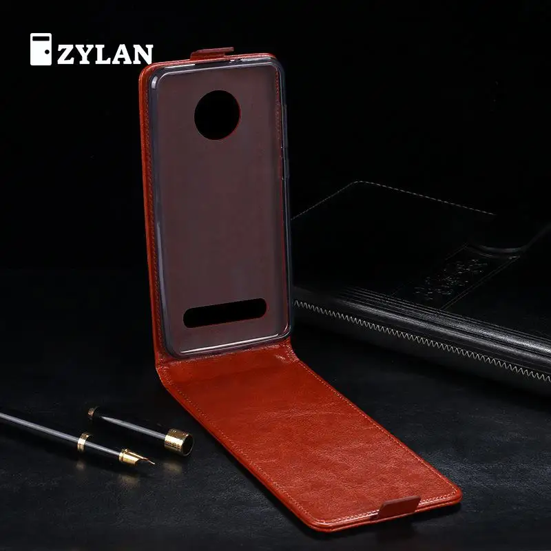 Чехол ZYLAN для Motorola MOTO Z2 Play кожаный флип-чехол Moto чехол телефона с бесплатной