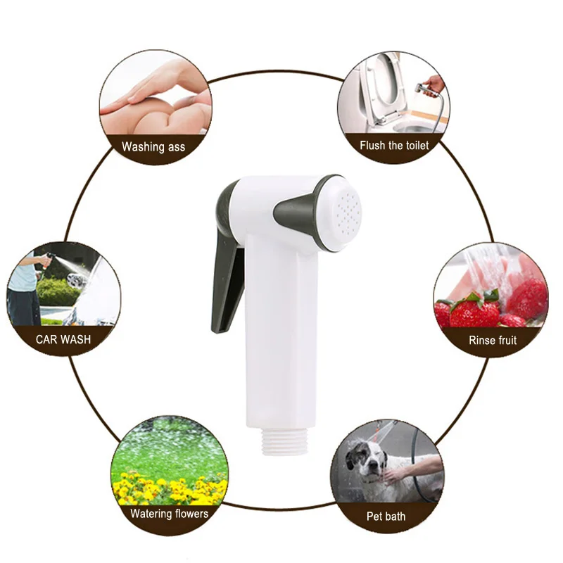 

New Handheld Bidet Diaper Spray Toilet Bathroom Shower Rinse Sprayer for Wash Car Pet Cleaning MJJ88