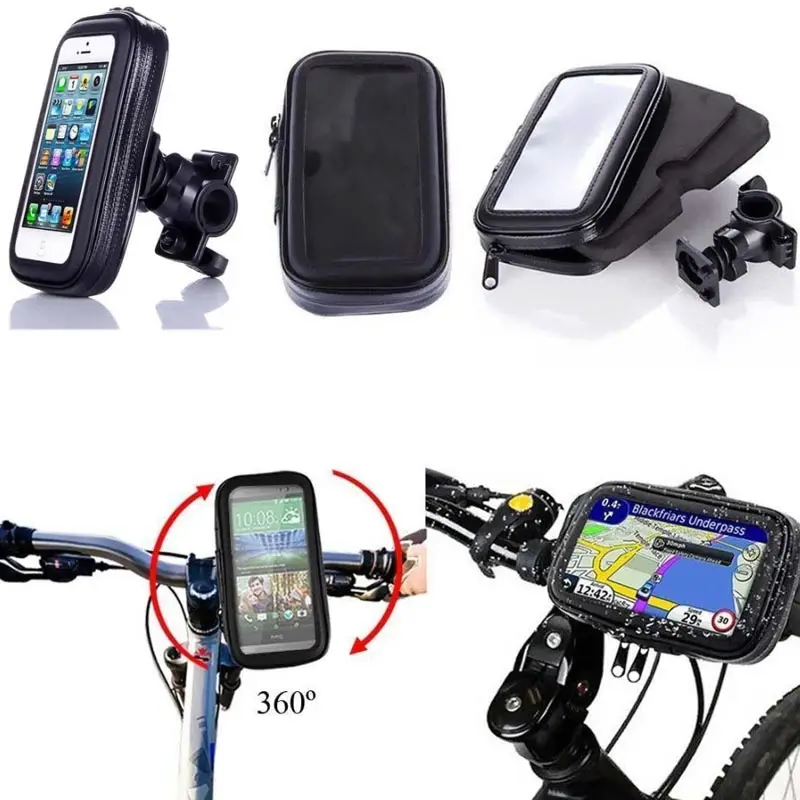 motorcycle phone holder support telephone mobile stand for moto support for huawei y7a y9a redmi m3 x3 nfc holder waterproof bag free global shipping