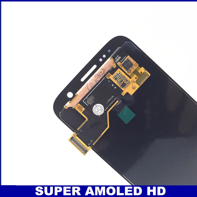 Супер AMOLED lcd s для samsung GALAXY S7 G930 G930F G930A G930V G930P ЖК-дисплей Сенсорная установка преобразователя экрана с наклейкой
