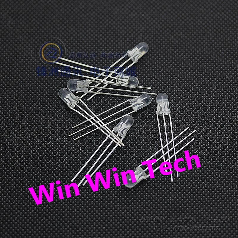

100PCS 5MM LED Bi color shade transparent (PU green yellow) 3 foot light emitting diode