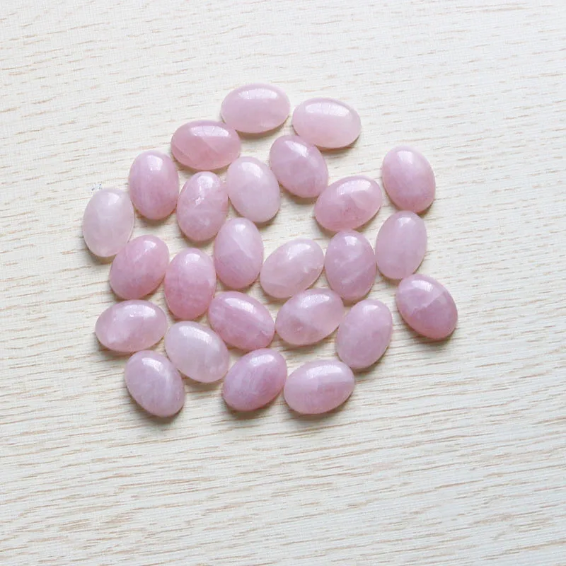 Rose quartz Овальный кабошон, каплевидные бусины из натурального камня для самостоятельного изготовления ювелирных изделий, кольцо, серьги oendant,, 50 шт./лот, смешанные цвета - Цвет: Rose quartz