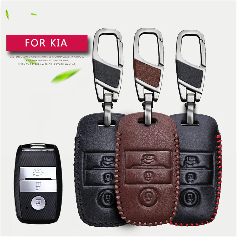 Чехол для автомобильного ключа KIA Rio 3 4 Ceed Cerato Sportage Soul Picanto K3 K5 K2 2018 2019 кожаный чехол
