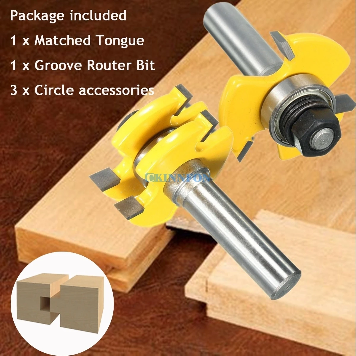 

DHL 20Set *2pcs 1/2 Inch Hard Alloy Matched Tongue and Groove Router Bit Set DIY Woodworking Tool Cutting Chisel Cutter