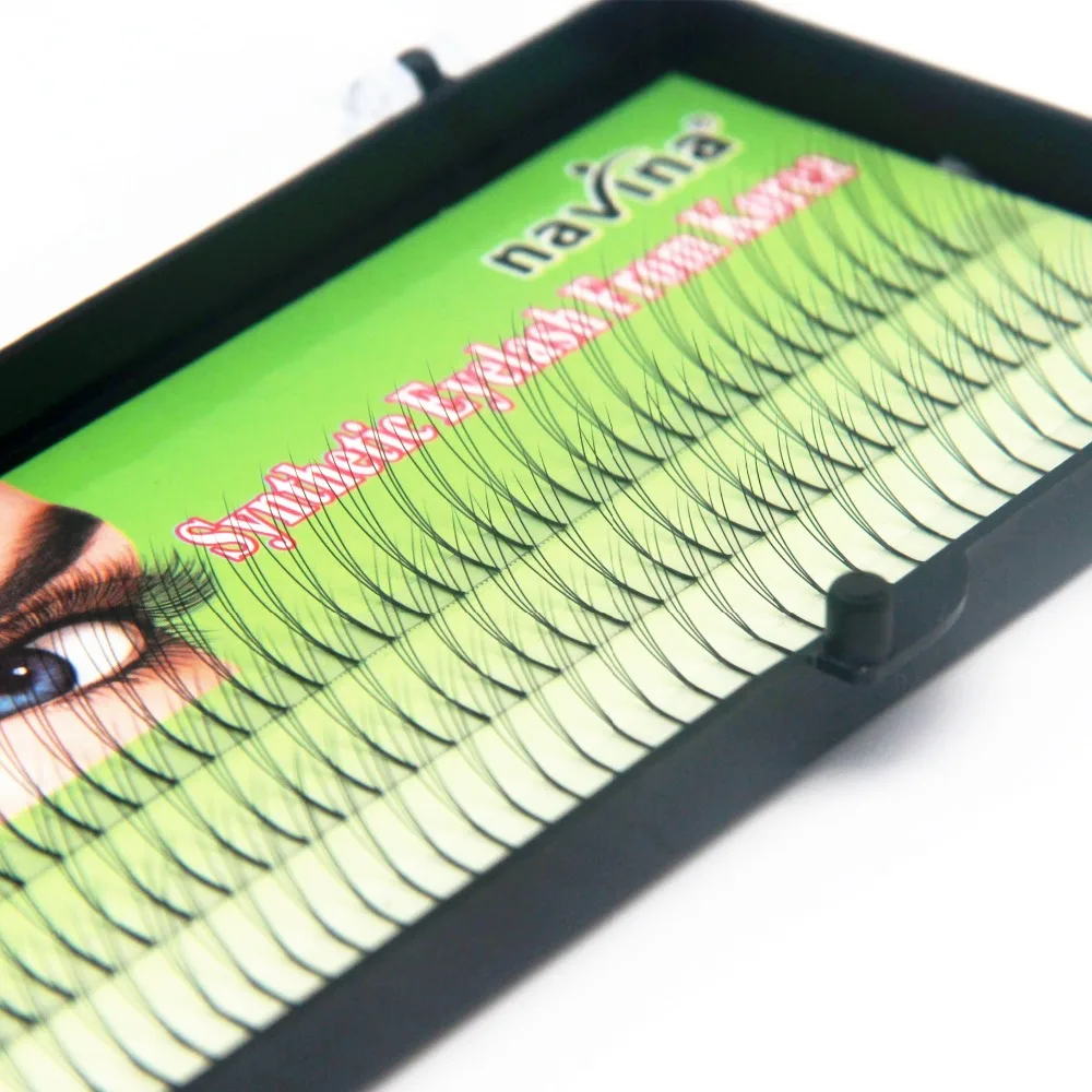 Накладные ресницы NAVINA ручной работы D Lash W lash натуральные длинные черные