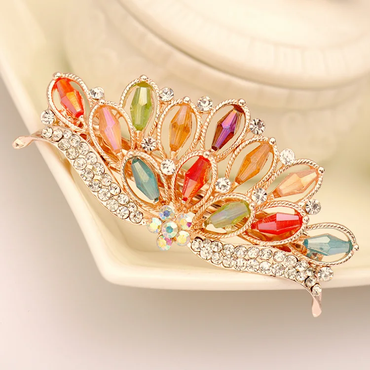 Импортные хрустальные бусины из бисера цветная дрель Корона боковой зажим|side