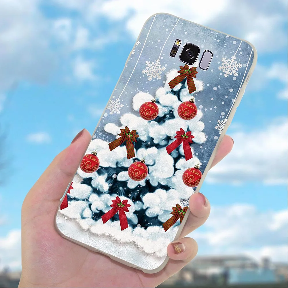 Мягкие чехлы из ТПУ на Новый год и Рождество чехол для телефона Galaxy Samsung M20 S10 Plus S10e