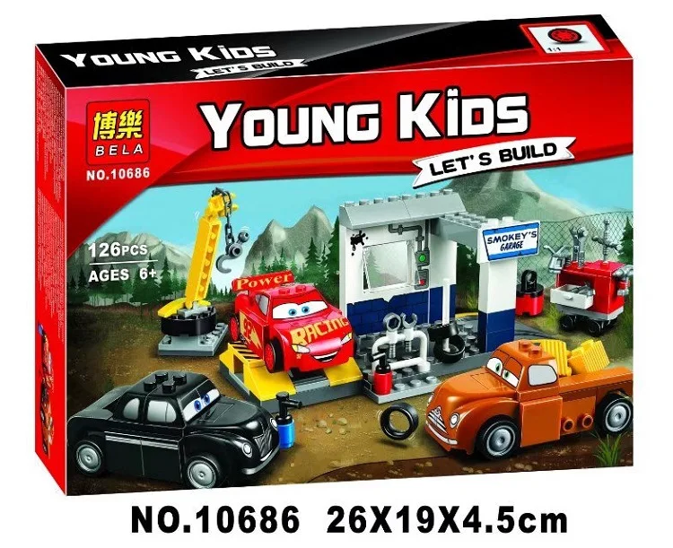 Горячая Распродажа гоночные блоки с 3 молниями для автомобилей Smokey's Garage пустые