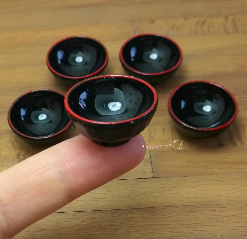 Кукольный домик миниатюрная 1:12 игрушка 5 шт. пластиковые большие размеры черные