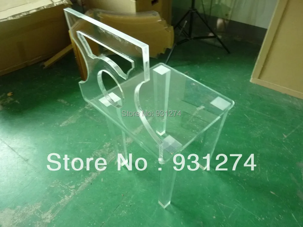 

FREE SHIPPING pair of acrylic dining chairs,lucite vanity chair