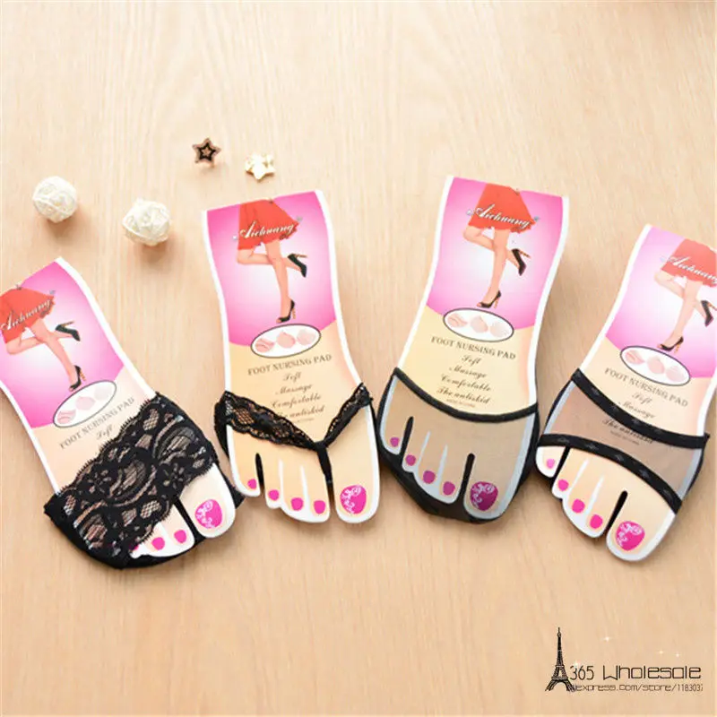 Бесплатная доставка 2 пары нескользящих невидимых носков для сандалий носки на