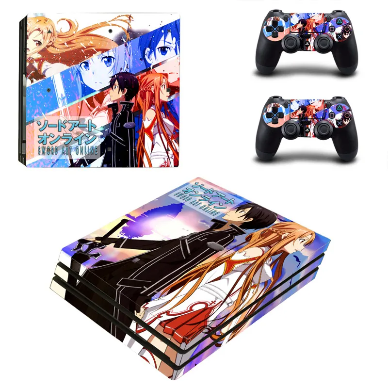 15 видов стилей обувь для вечеринки в Стиле косплей Sword Art Online Аниме PS4 pro кожи Стикеры для sony Playstation 4 продвижение консоли и 2 шт. контроллер защитная пленка