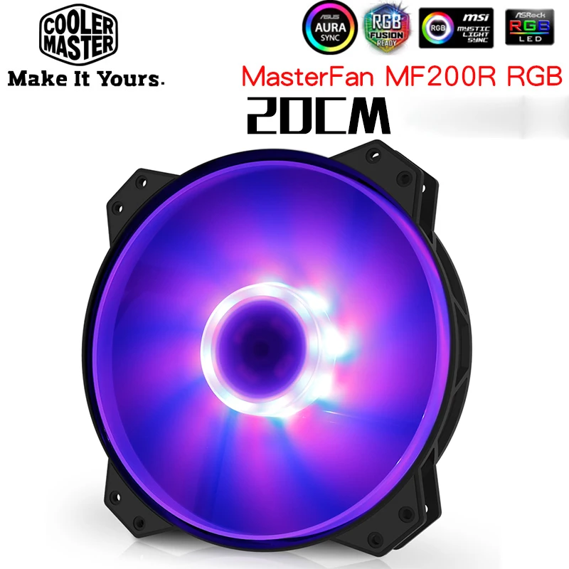 Cooler Master R4 200R 08FC R1 MF200R чехол для компьютера 20 см RGB большой вентилятор CPU кулер