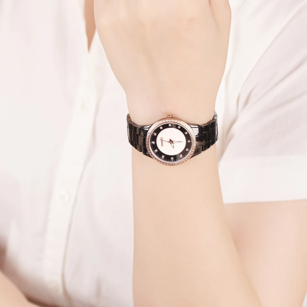 Часы Time100 женские водонепроницаемые керамические модные наручные с керамическим