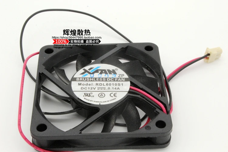Новый XINRUILIAN XFAN RDL6010S1 6010 6 см 12 В тихий охлаждающий вентилятор|cooling fan|6cm fansilence fan |