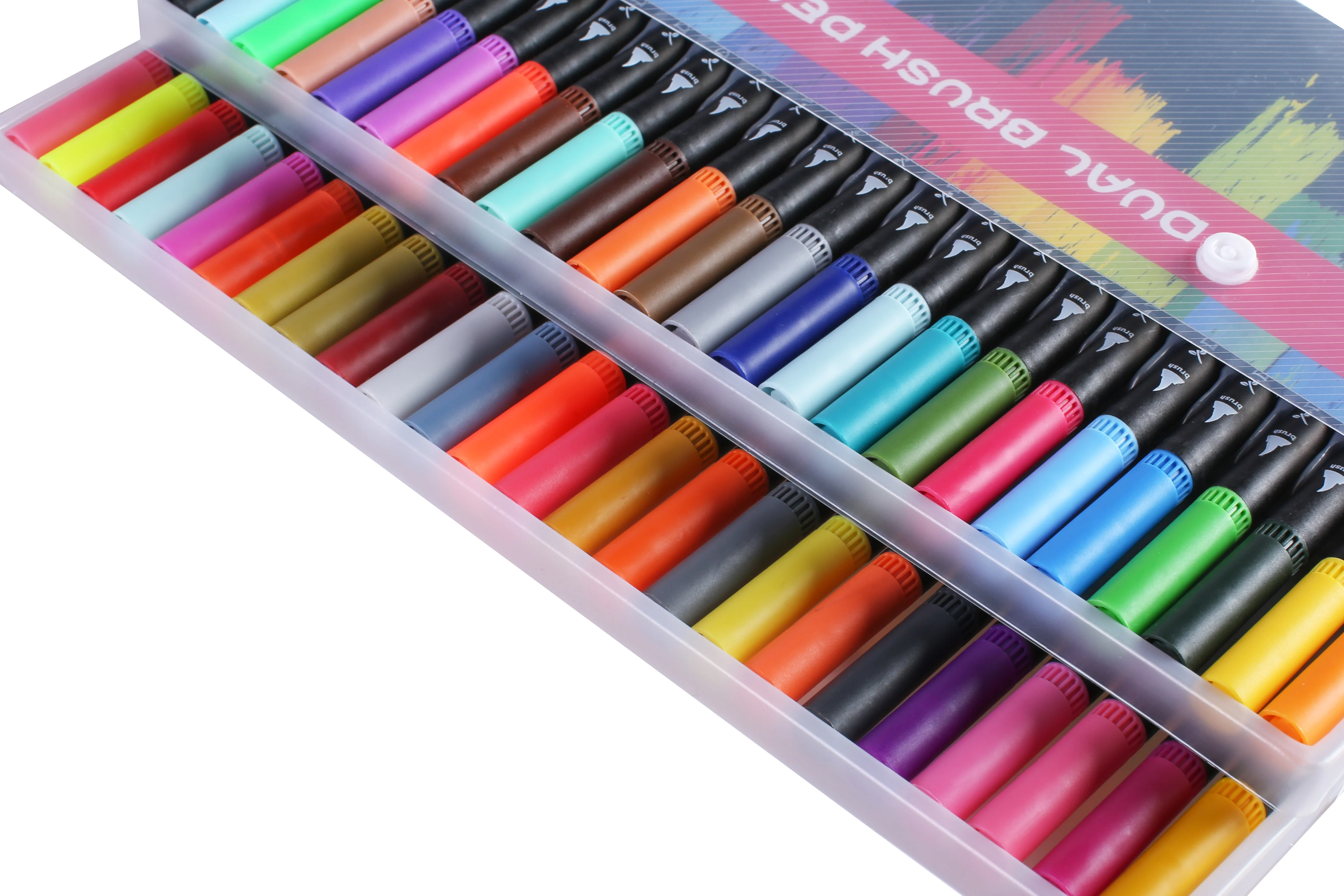 Water Color Brush Pen Coloring Art Supplies Marker Calligraphy Children Paint Dual Tip Watercolor | Канцтовары для офиса и