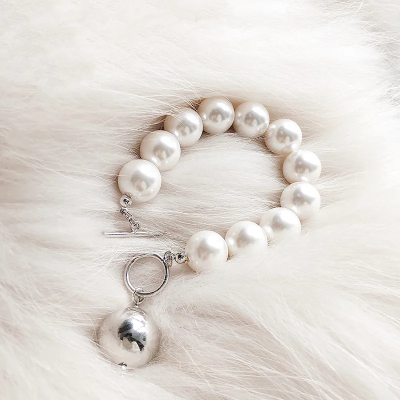 

Modern Fashion Bracelets For Women Luxury Big Simulated Pearl Bracelet Jewelry Bijoux