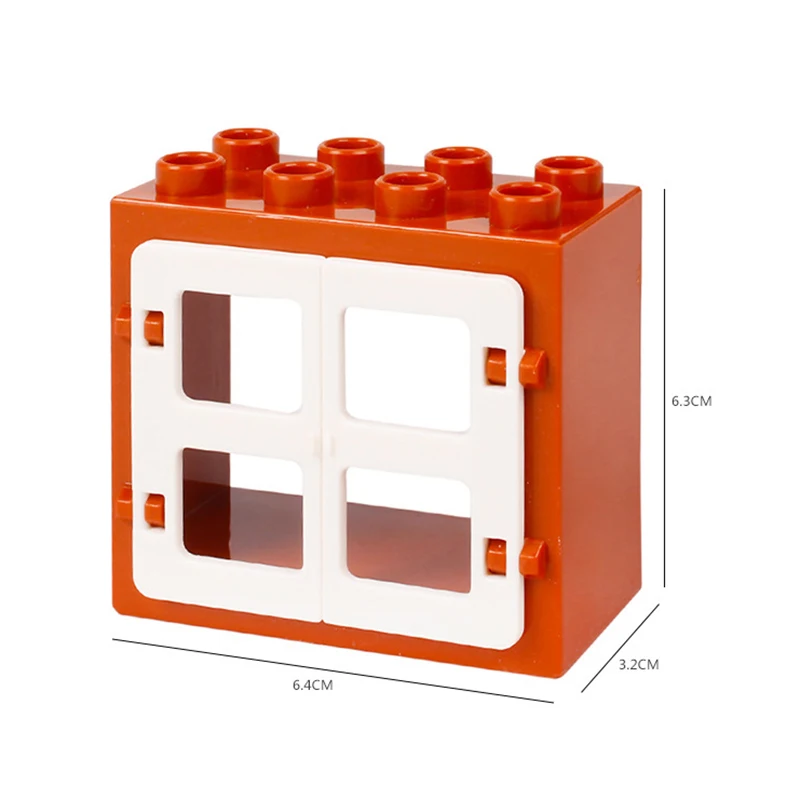 1Pcs Block -25 Большой размер DIY строительные блоки качели динозавры фигурки животных Аксессуары Совместимые семьи Duploingly кирпичная игрушка для детей Gfit - Цвет: 1Pcs Block -25