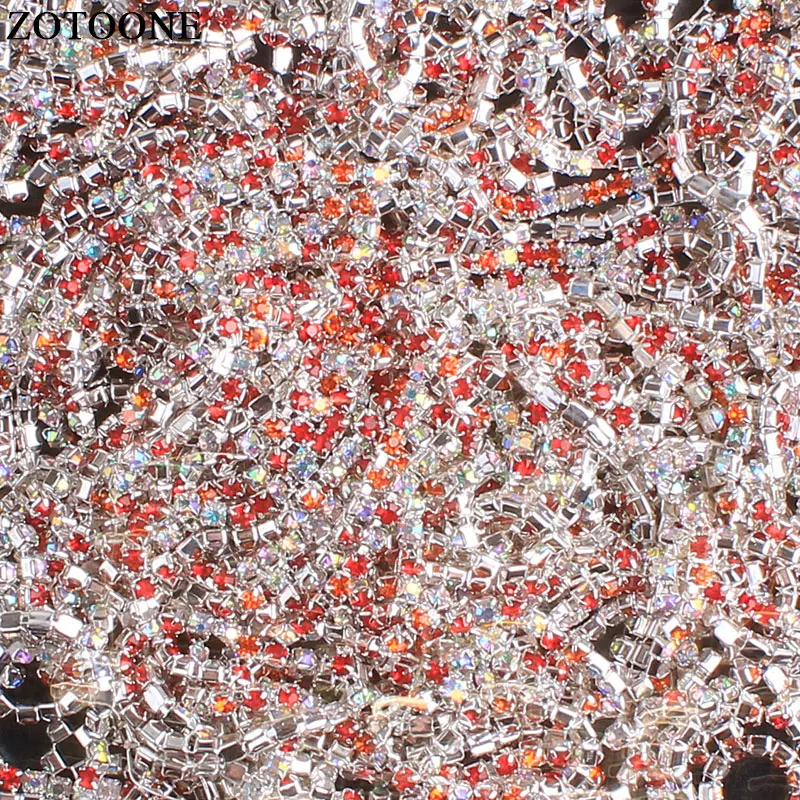 ZOTOONE SS10 смешанные красные кристаллы AB Стразы для дизайна ногтей цепи DIY Ювелирные
