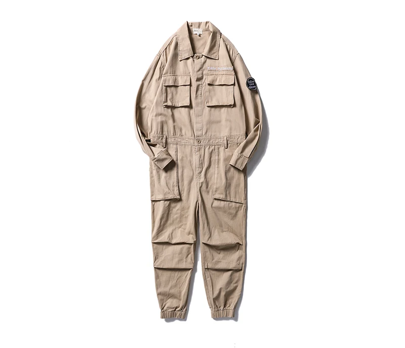 

Джоггеры мужские с нашивками, Джоггеры со множеством карманов, свободные брюки-джоггеры в стиле хип-хоп, Рабочий Комбинезон, 2021