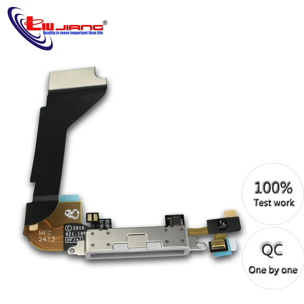 Оригинальный гибкий кабель для зарядки iPhone 4 4S 5 6USB порт док станции с микрофоном