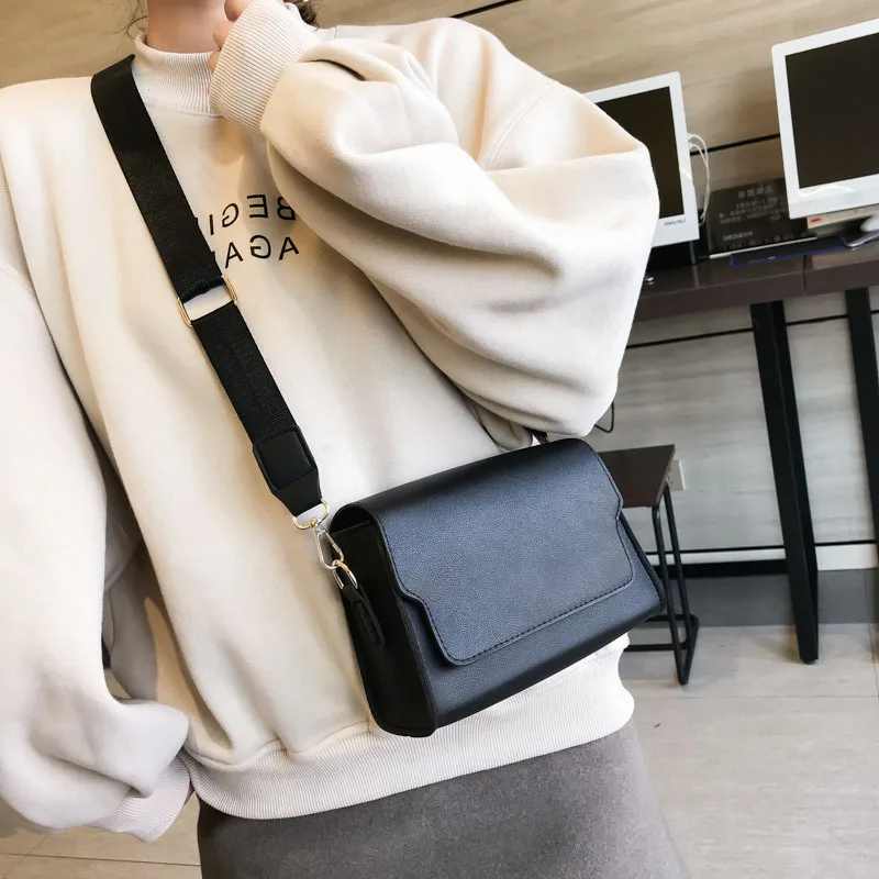 High Quality Shoulder Bags Fashion Black Women Messenger Small Flap Crossbody Hand Clutch PU Leather Bag | Багаж и сумки