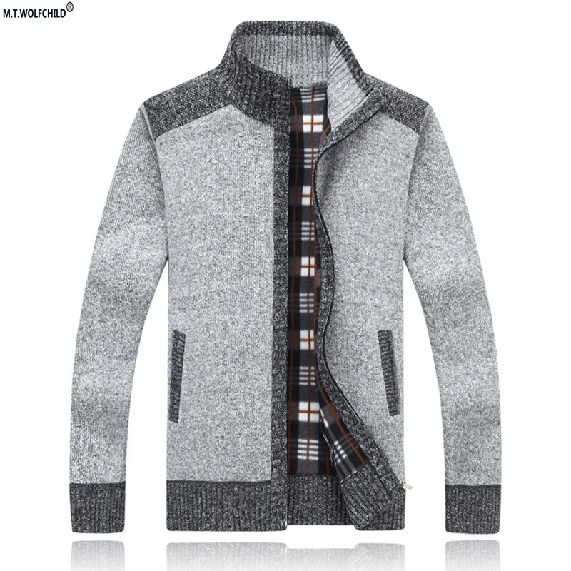 Fashion 2017 Men's New style brand long sleeve zipper cardigan sweaters thick warm mens outwear sweater casual |